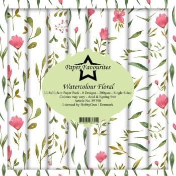 Paper Favourites - "  Watercolour Floral  " - Paper Pack - 12x12 Inch