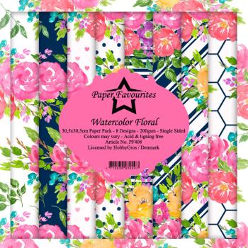 Paper Favourites - "  Watercolor Floral  " - Paper Pack - 12x12 Inch