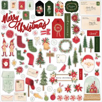 Carta Bella - Element Stickers 12x12" - "Letters To Santa" Aufkleber