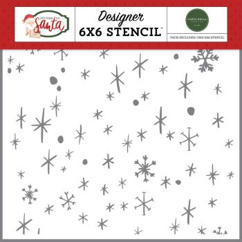 Carta Bella - Stencil 6x6" - "Very Merry Snow " - Schablone