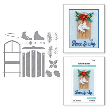 Spellbinders Dies "Winter Welcome Sled Etched" Stanzschablonen