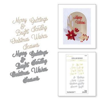 Spellbinders Hotfoil Plate - Merry Glimmer Sentiments 