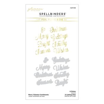 Spellbinders Hotfoil Plate - Merry Glimmer Sentiments 