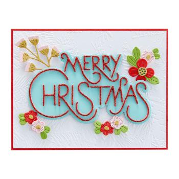 Spellbinders Dies "Stylish Merry Christmas Etched" Stanzschablonen