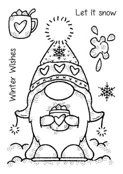 Woodware - Clear Stamps - Winter Gnome  - Stempel 