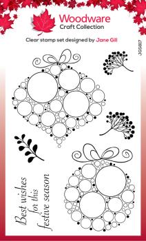 Woodware - Clear Stamps - Big Bubble Bauble Festive Duo  - Stempel 