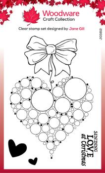 Woodware - Clear Stamps - Big Bubble Bauble Heart  - Stempel 