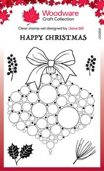 Woodware - Clear Stamps - Big Bubble Bauble Twigs & Berries  - Stempel 