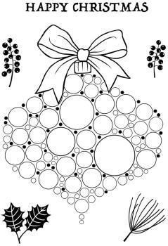 Woodware - Clear Stamps - Big Bubble Bauble Twigs & Berries  - Stempel 