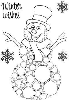 Woodware - Clear Stamps - Big Bubble Snowman  - Stempel 