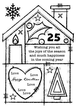 Woodware - Clear Stamps - Christmas House  - Stempel 