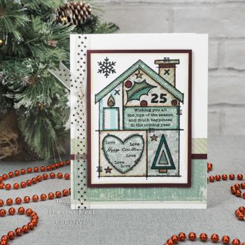 Woodware - Clear Stamps - Christmas House  - Stempel 