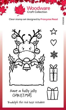 Woodware - Clear Stamps - Festive Rudolph  - Stempel 