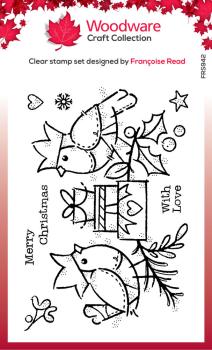 Woodware - Clear Stamps - Robin Party  - Stempel 