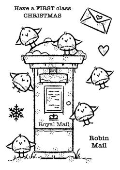 Woodware - Clear Stamps - Robin Post  - Stempel 