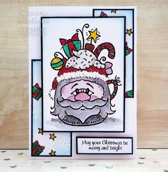 Woodware - Clear Stamps - Santa Cup  - Stempel 