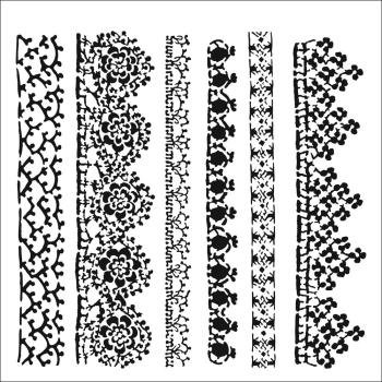 The Crafters Workshop - Stencil - Crochet Lace  - 6x6" - Schablone