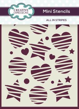 Creative Expressions - Stencil -  All In Stripes  - Schablone