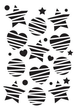 Creative Expressions - Stencil -  All In Stripes  - Schablone