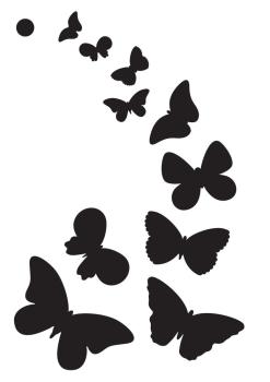 Creative Expressions - Stencil -  Butterflies In Flight  - Schablone