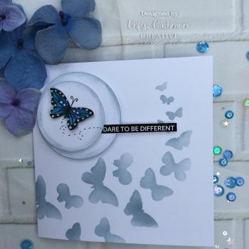 Creative Expressions - Stencil -  Butterflies In Flight  - Schablone