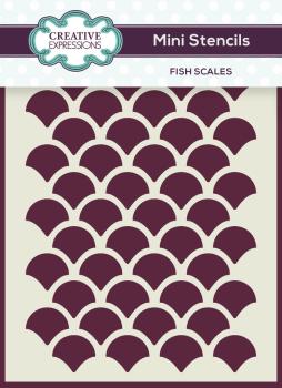 Creative Expressions - Stencil -  Fish Scales  - Schablone