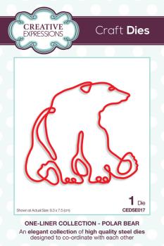 Creative Expressions - Paper Cuts Craft Dies -  One-liner Collection -  Polar Bear - Stanze