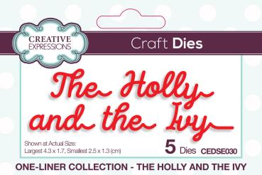 Creative Expressions - Paper Cuts Craft Dies - One-liner Collection - The Holly and the Ivy - Stanze