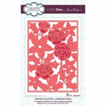 Creative Expressions - Craft Dies -  Pierced Christmas Roses - Stanze