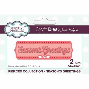 Creative Expressions - Craft Dies -  Pierced Season's Greeting - Stanze