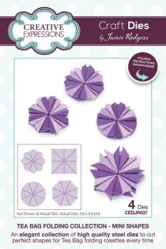 Creative Expressions - Craft Dies -  Tea Bag Folding Mini Shapes  - Stanze