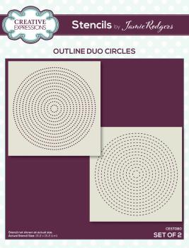 Creative Expressions - Stencil - Duo Circles  - Schablone