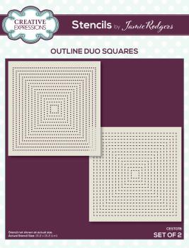 Creative Expressions - Stencil -  Duo Squares - Schablone
