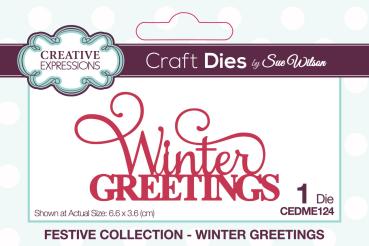 Creative Expressions - Craft Dies -  Festive Mini Expressions Winter Greetings - Stanze