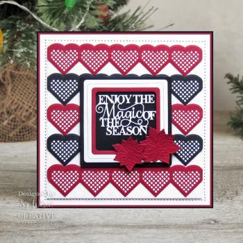 Creative Expressions - Craft Dies - Festive Poinsettia Scalloped Border - Stanze