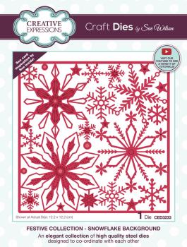 Creative Expressions - Craft Dies -  Festive Snowflake Background - Stanze