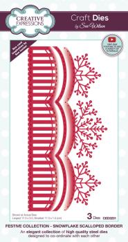 Creative Expressions - Craft Dies -  Festive Snowflake Scalloped Border - Stanze