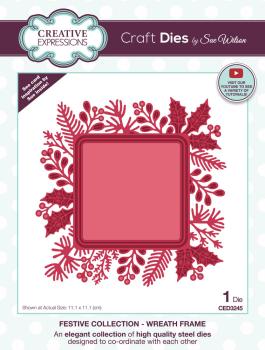 Creative Expressions - Craft Dies -  Festive Wreath Frame  - Stanze