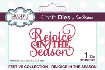 Creative Expressions - Craft Dies -  Festive Mini Expressions Rejoice in the Season  - Stanze