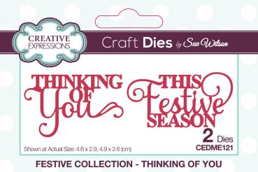 Creative Expressions - Craft Dies -  Festive Mini Expressions Thinking of you  - Stanze