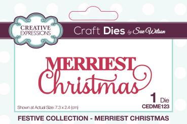 Creative Expressions - Craft Dies -  Festive Mini Expressions Merriest Christmas  - Stanze