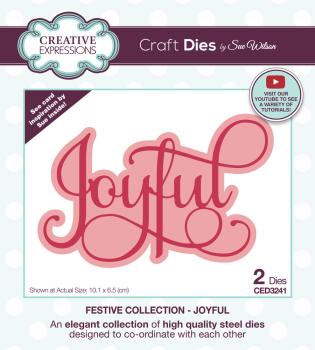 Creative Expressions - Craft Dies -  Festive Joyful  - Stanze