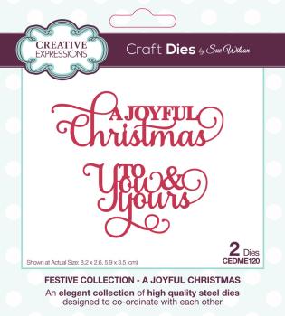 Creative Expressions - Craft Dies -  Festive Mini Expressions A Joyful Christmas  - Stanze