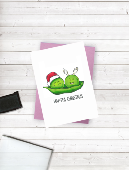 Crafters Companion -  Hap-pea Christmas - Clear Stamps