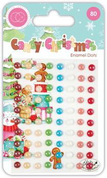 Craft Consortium - Enamel Dots - "  Candy Christmas  " - Klebesteine 