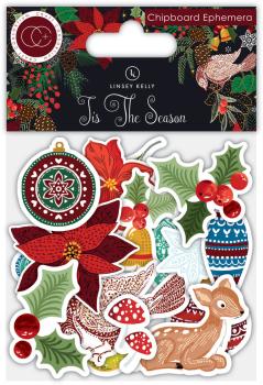 Craft Consortium - Chipboard Ephemera - "  Tis the Season  " - Stanzteile