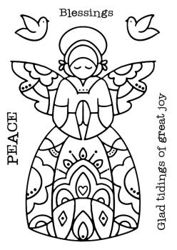 Woodware - Clear Stamps - Angel Blessings  - Stempel 