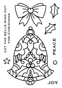 Woodware - Clear Stamps - Christmas Bell  - Stempel 