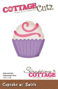 Scrapping Cottage Die - Cupcake w/ Swirls