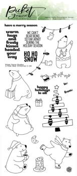 Picket Fence Studios - Clear Stamp - "A Polar Bear Christmas " - Stempel 